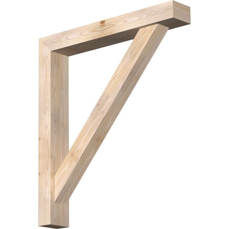 Ekena Millwork Traditional Block Smooth Bracket w/ Offset Brace, Douglas Fir, 5 1/2"W x 36"D x 40"H BKT0604X36X40TRA05SDF